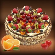 Fruity Cake with Mascarpone Cream
